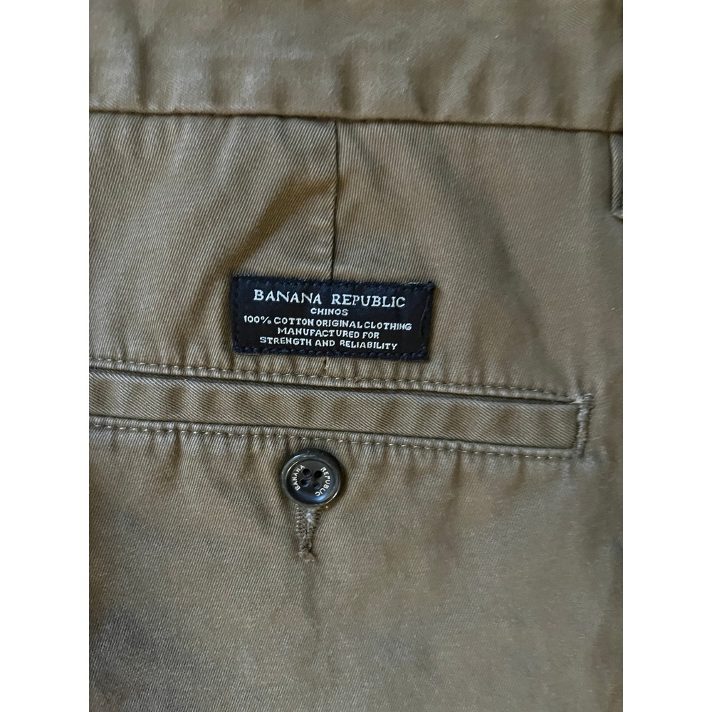 Banana Republic Pants Men's 29x32 Brown Chino Aiden Slim Fit Straight Leg - Picture 9 of 9